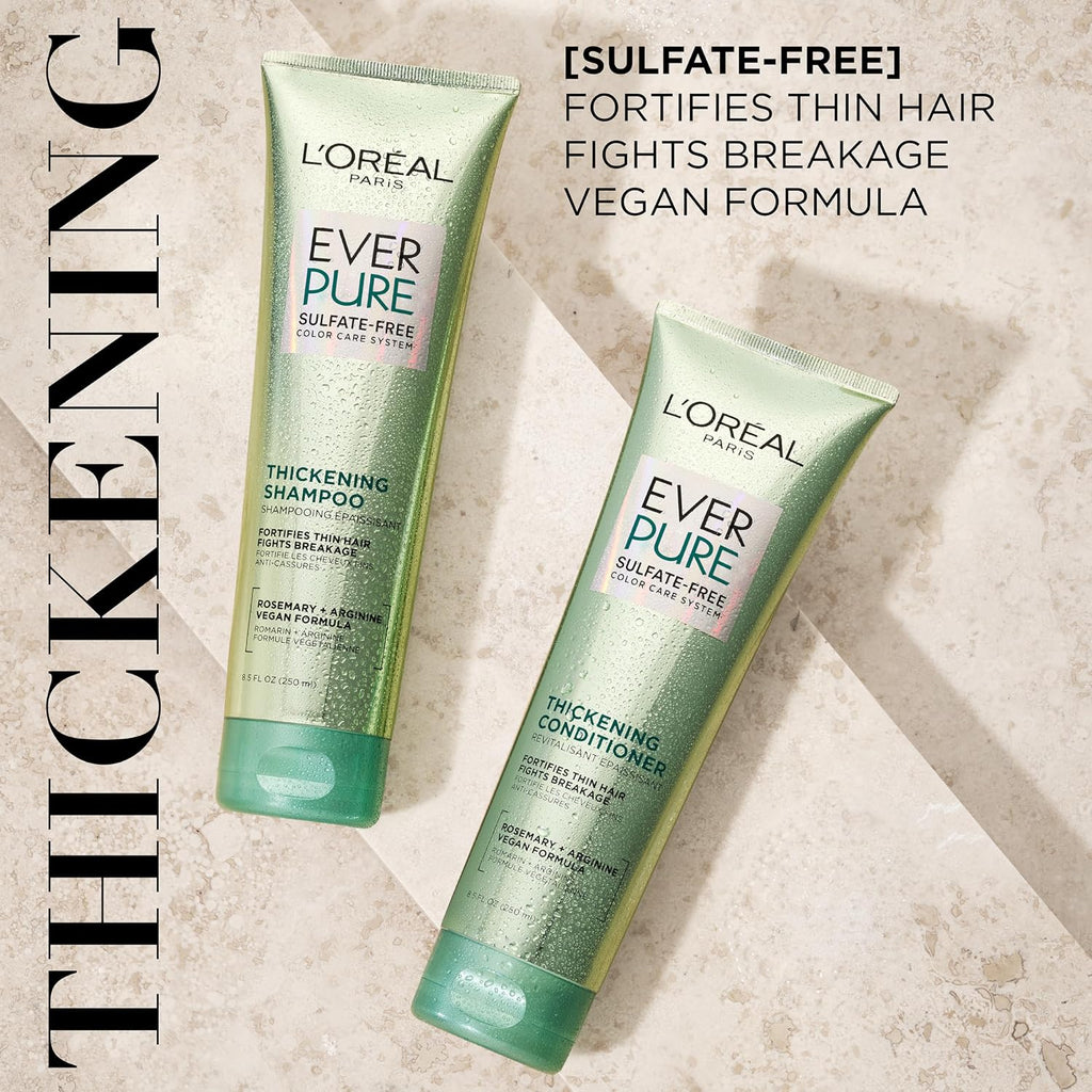 L'Oreal Paris Champú y acondicionador espesante sin sulfato, es...