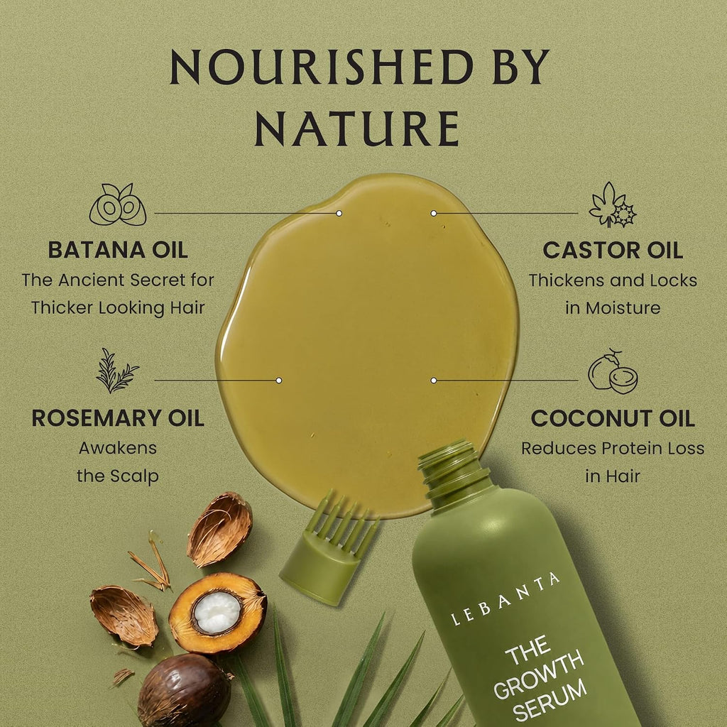 Lebanta Aceite de Batana para el crecimiento del cabello, mezcla 10...