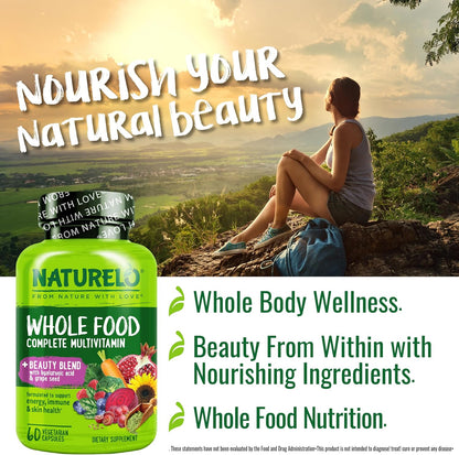 NATURELO Multivitamínico de Alimentos Integrales con Soporte Adicio...