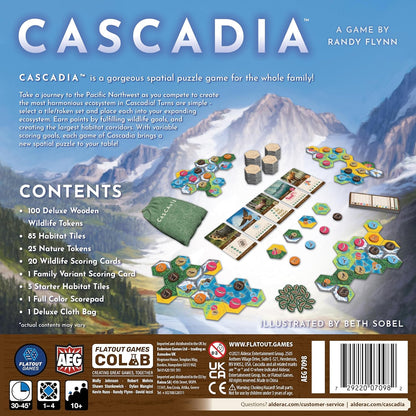 AEG y Flatout Games | Cascadia - Juego de mesa galardonado ambientado en el Noroeste del Pacífico | Fácil de aprender | Rápido de jugar | A partir de 10 años+