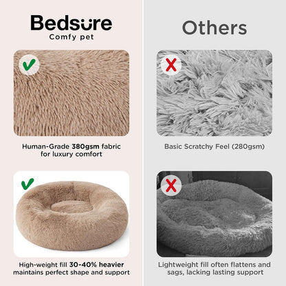 Bedsure - Cama relajante para perro mediano, lavable, tipo dona, ca...