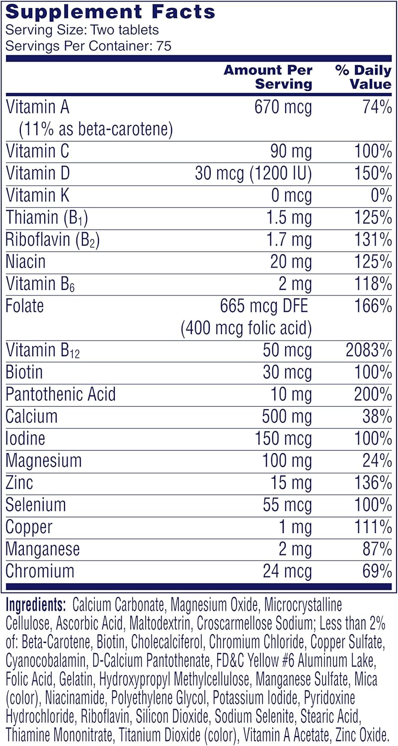 ONE A DAY Proactive 65+, multivitamínico para hombres y mujeres, su...