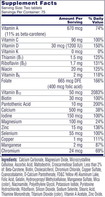 ONE A DAY Proactive 65+, multivitamínico para hombres y mujeres, su...