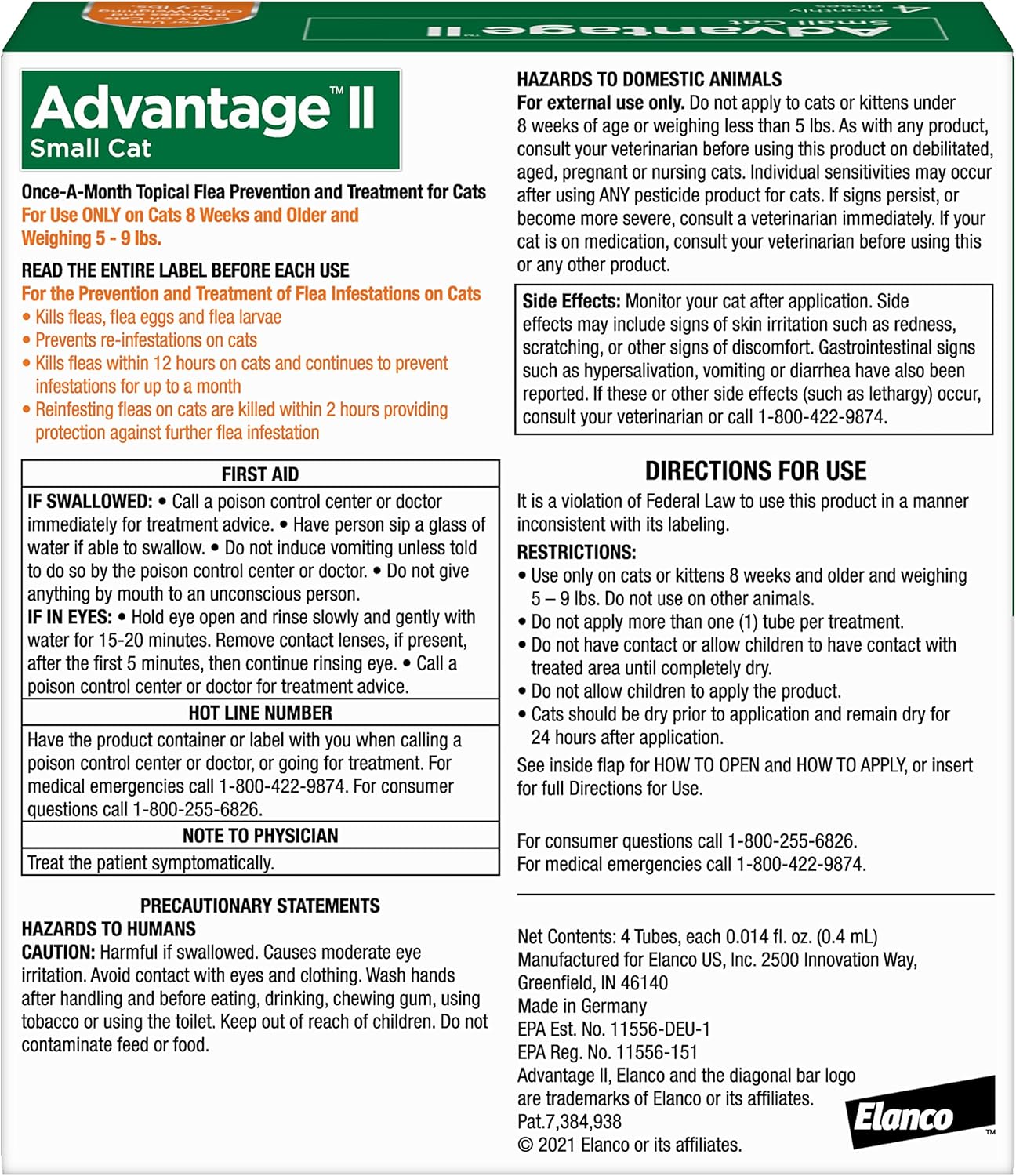 Advantage II Tratamiento y prevención de pulgas recomendado por vet...