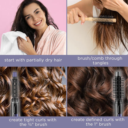 Conair Cepillo para rizos de aire caliente 2 en 1