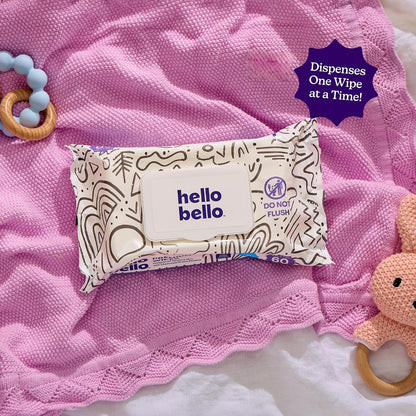 Hello Bello Toallitas premium, diseñadas para pieles sensibles con...
