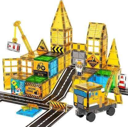 SKTMYY Azulejos magnéticos para niños, juguetes de construcción con...