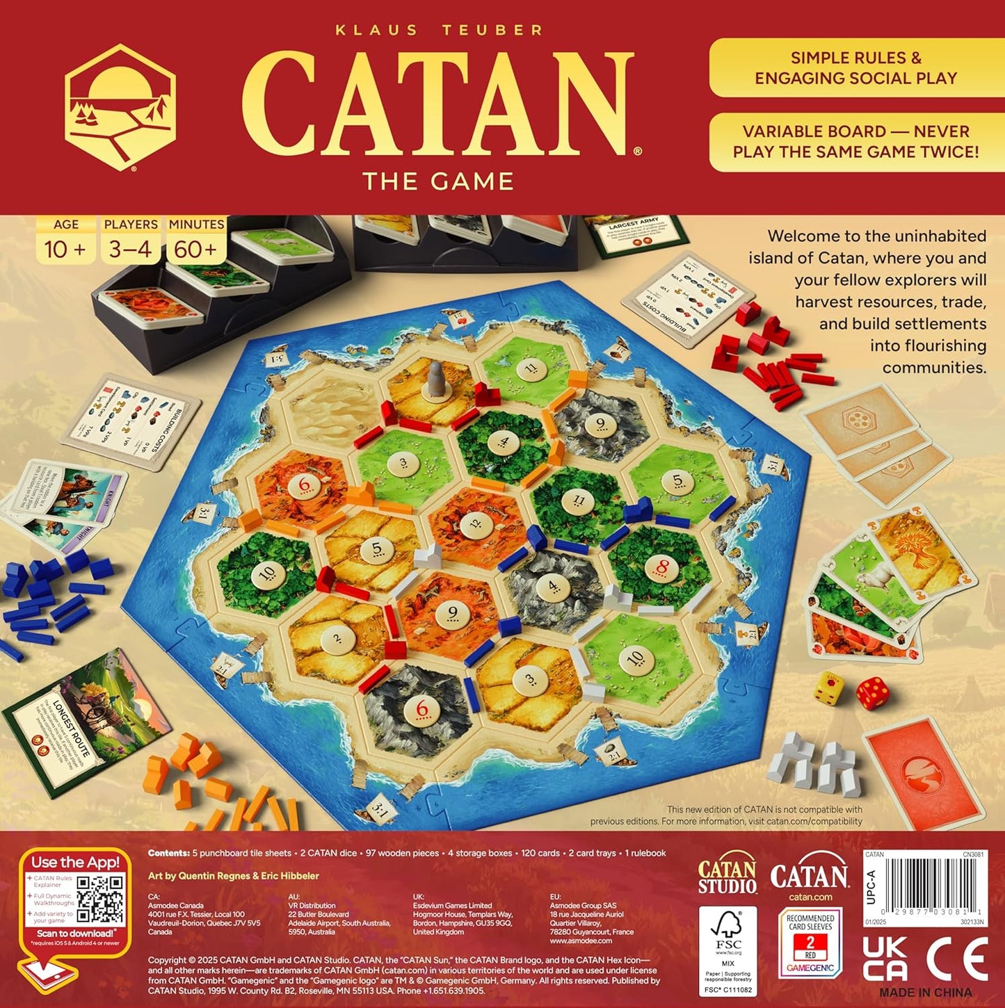 Catan - Juego de mesa (6ª edición) Intercambia, construye y estable...
