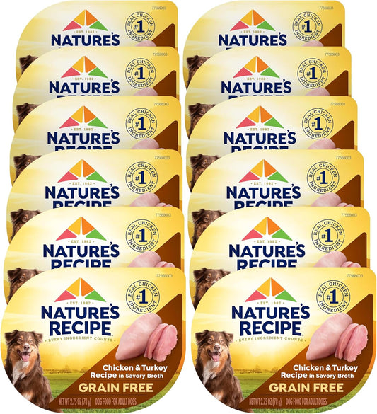 Nature's Recipe - Alimento húmedo sin cereales para perros; rec...