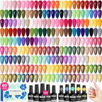VANREESA Kit de 84 Piezas de Esmalte de Uñas en Gel con Luz UV y Pu...