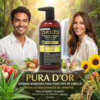 Champú y bálsamo de Pura D'OR para terapia avanzada. Contiene 1...