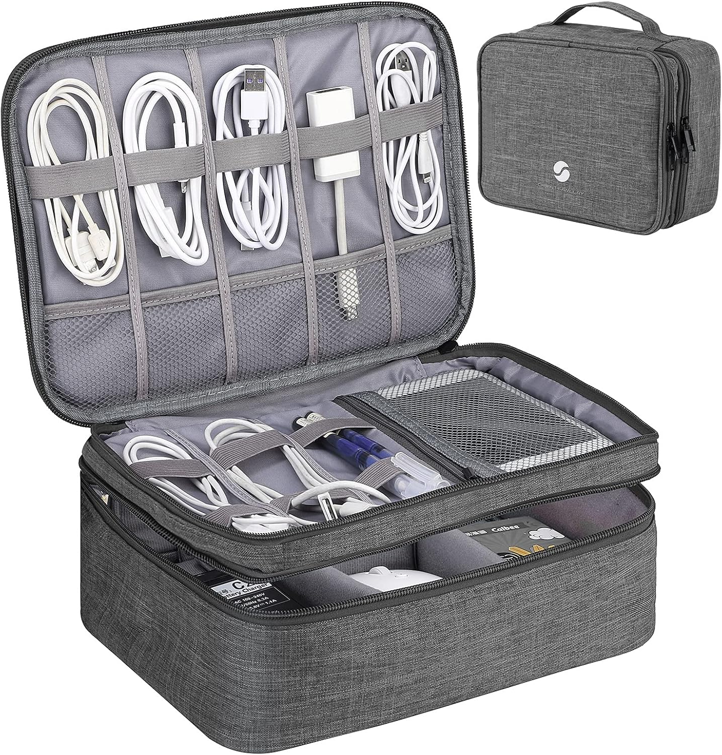 ORIENT FAMULAY Organizador de viaje, bolsa impermeable para cables...