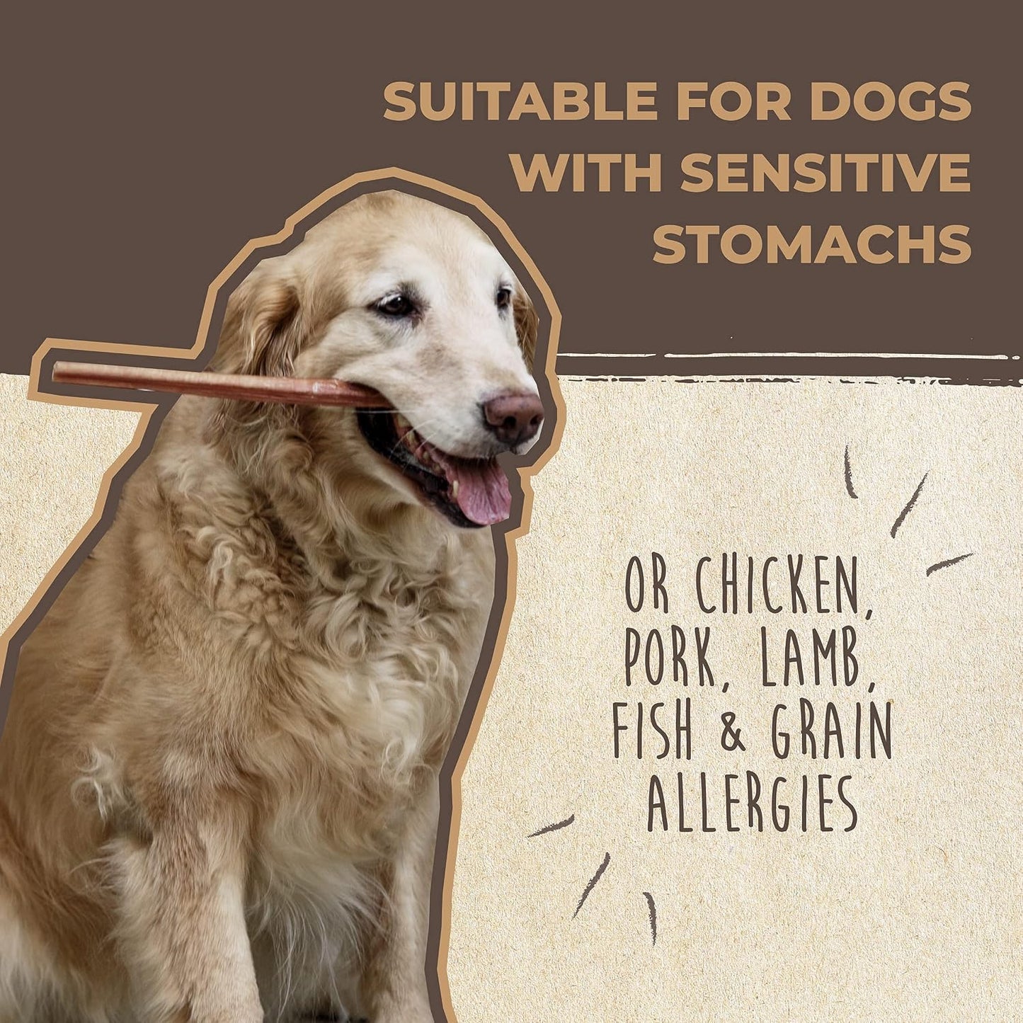 Mighty Paw Naturals Paquete Variado de Bully Sticks para Perros - M...