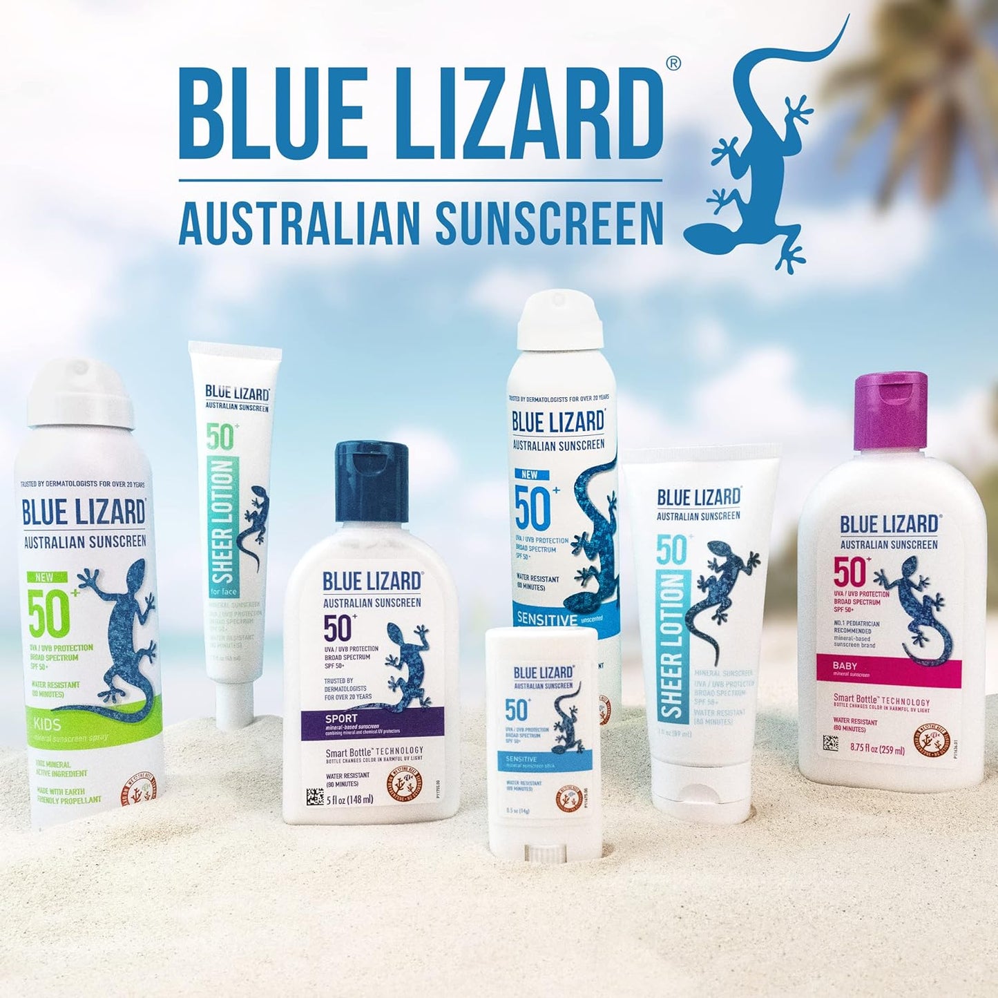 BLUE LIZARD Protector solar mineral, SPF 50+, tubo, óxido de zinc,...
