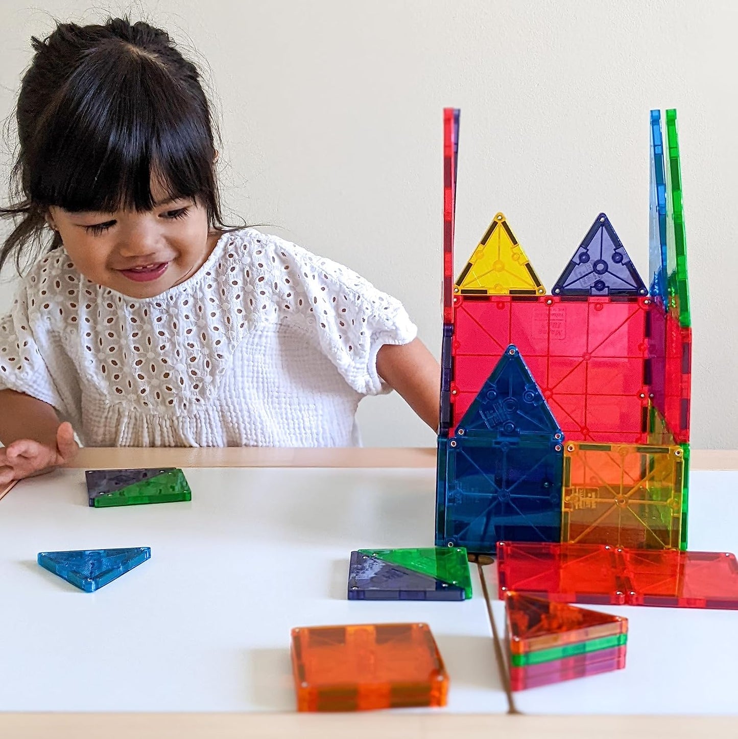 MAGNA-TILES Juego clásico de construcción magnética de 32