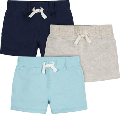 Gerber Paquete de 3 pantalones cortos de punto para bebé niño