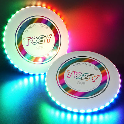 TOSY Flying Disc - 108 RGB Multicolor or 36 Monocolor LEDs, Super B...