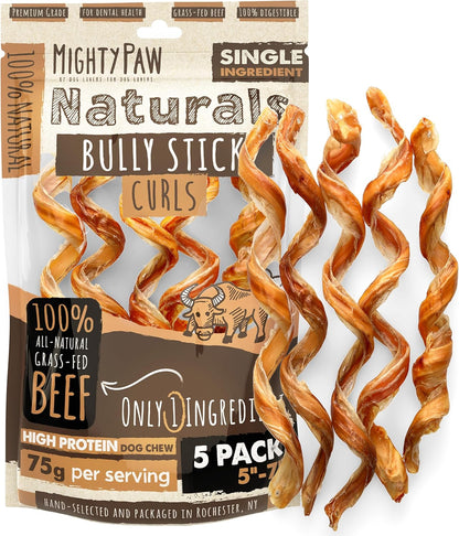 Mighty Paw Naturals - Palitos masticables rizados para perros \u201...