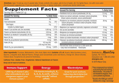 Emergen-C 1000 mg de vitamina C en polvo para apoyo inmunológico di...