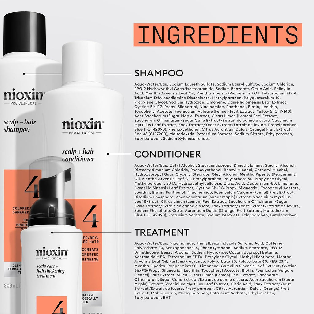 NIOXIN Kits de sistema de engrosamiento del cuero cabelludo + cabel...