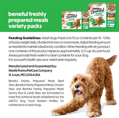 Purina Beneful - Paquete variado de alimentos húmedos en salsa para...
