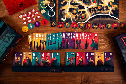 25th Century Games Drácula vs Van Helsing - Juego de cartas y juego de mesa intenso de estrategia para 2 jugadores, tema de terror gótico, para mayores de 10 y 2 jugadores