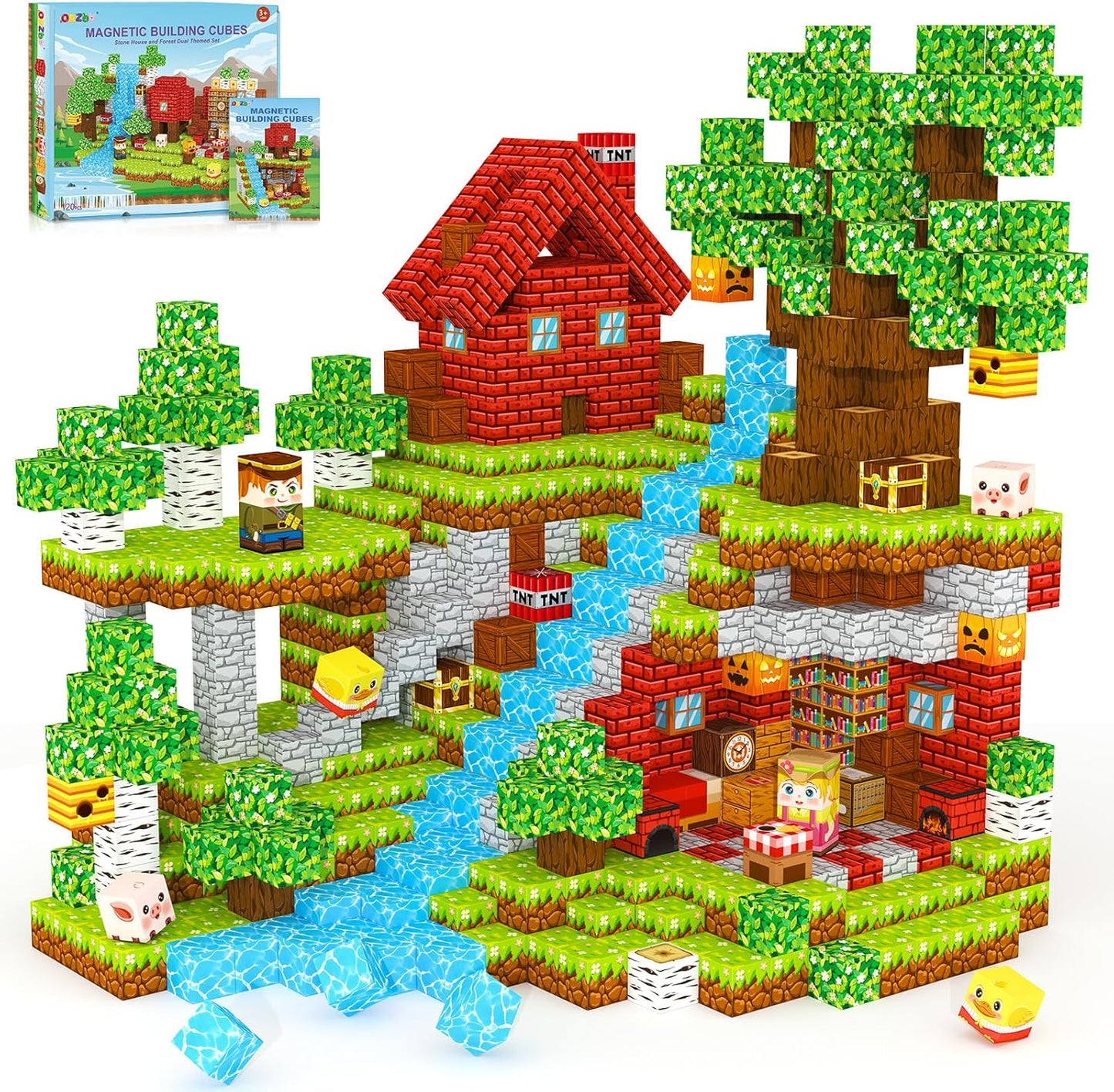 ORZbb Bloques Magnéticos Juegos para Niños Juguetes de Construcción...