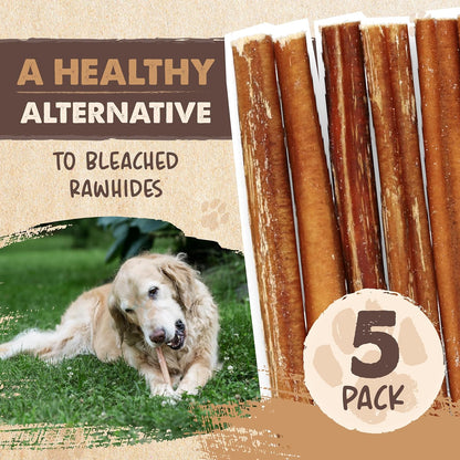 Mighty Paw Naturals Palitos de buey para perros - Masticables de ca...