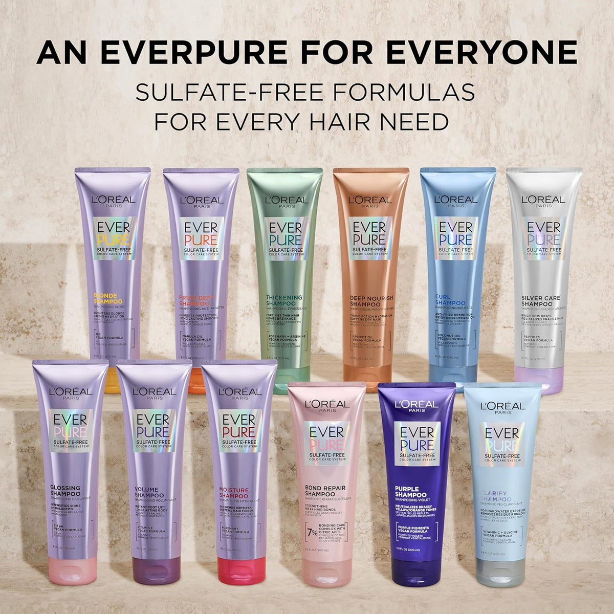 L'Oreal Paris Champú y acondicionador espesante sin sulfato, es...