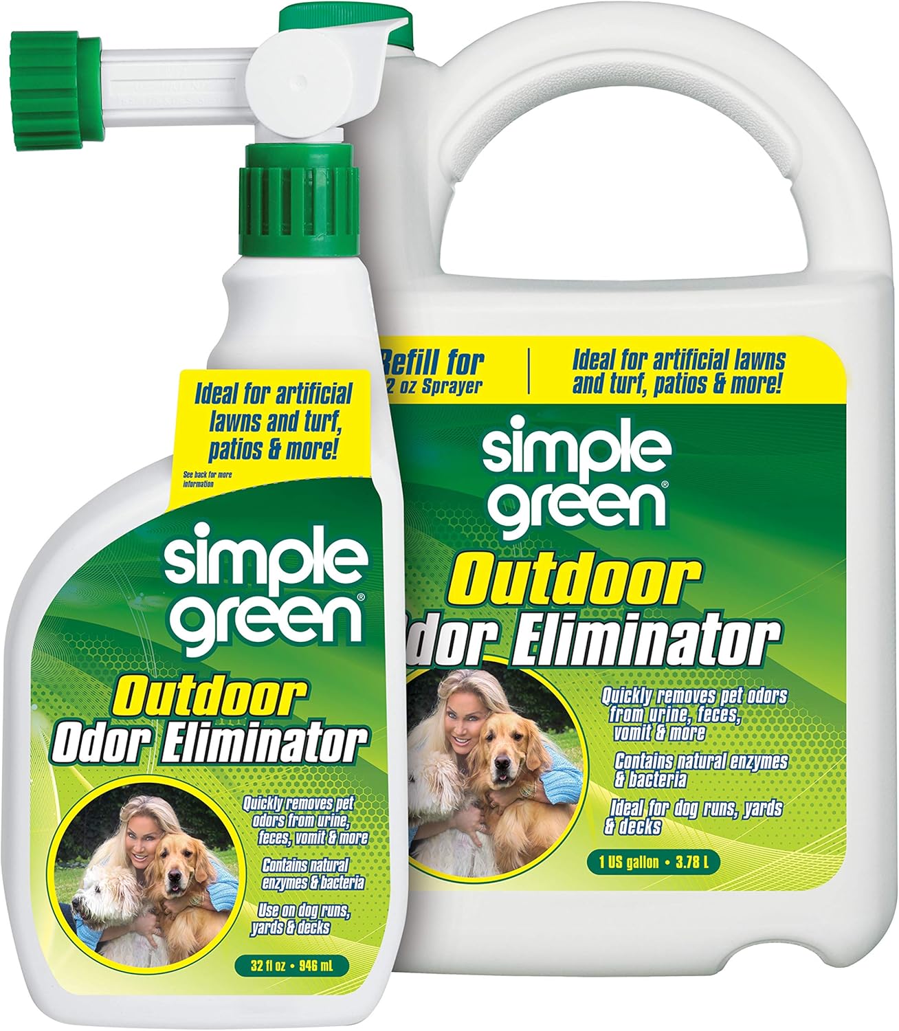 Simple Green Eliminador de olores al aire libre para mascotas, perr...
