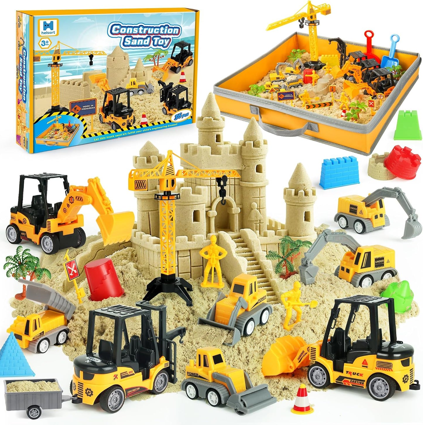 Kit de construcción de arena - Kit de arte de arena de juego de 37...