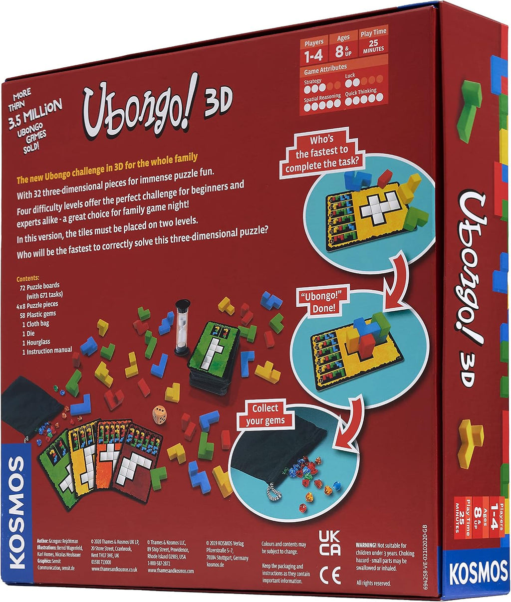 Ubongo 3D | Juego de rompecabezas geométrico con bloques tridimensi...