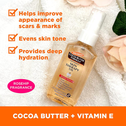 Palmer's Cocoa Butter Formula New Moms Skin Recovery Postpartum Essentials, Loción para el cuerpo (8.5 oz) + Mantequilla para lactancia (1.1 oz) + Crema para el busto (4.4 oz) + Aceite de terapia para