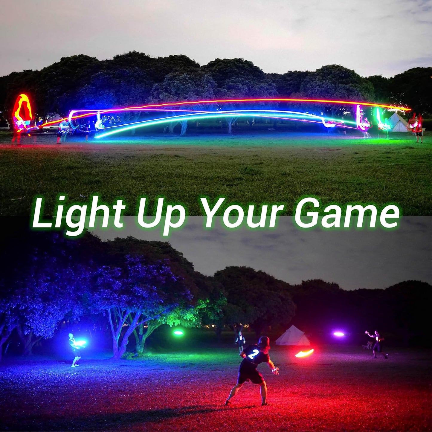 TOSY Flying Disc - 108 RGB Multicolor or 36 Monocolor LEDs, Super B...