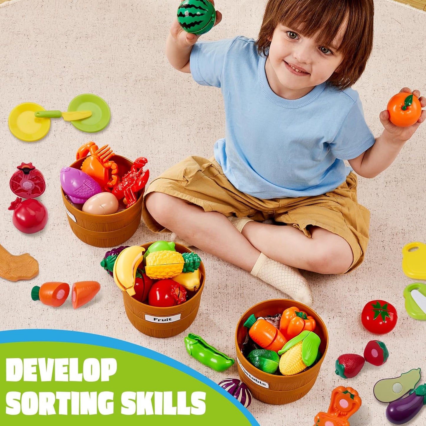 JOYIN Juguetes de aprendizaje juego de alimentos para