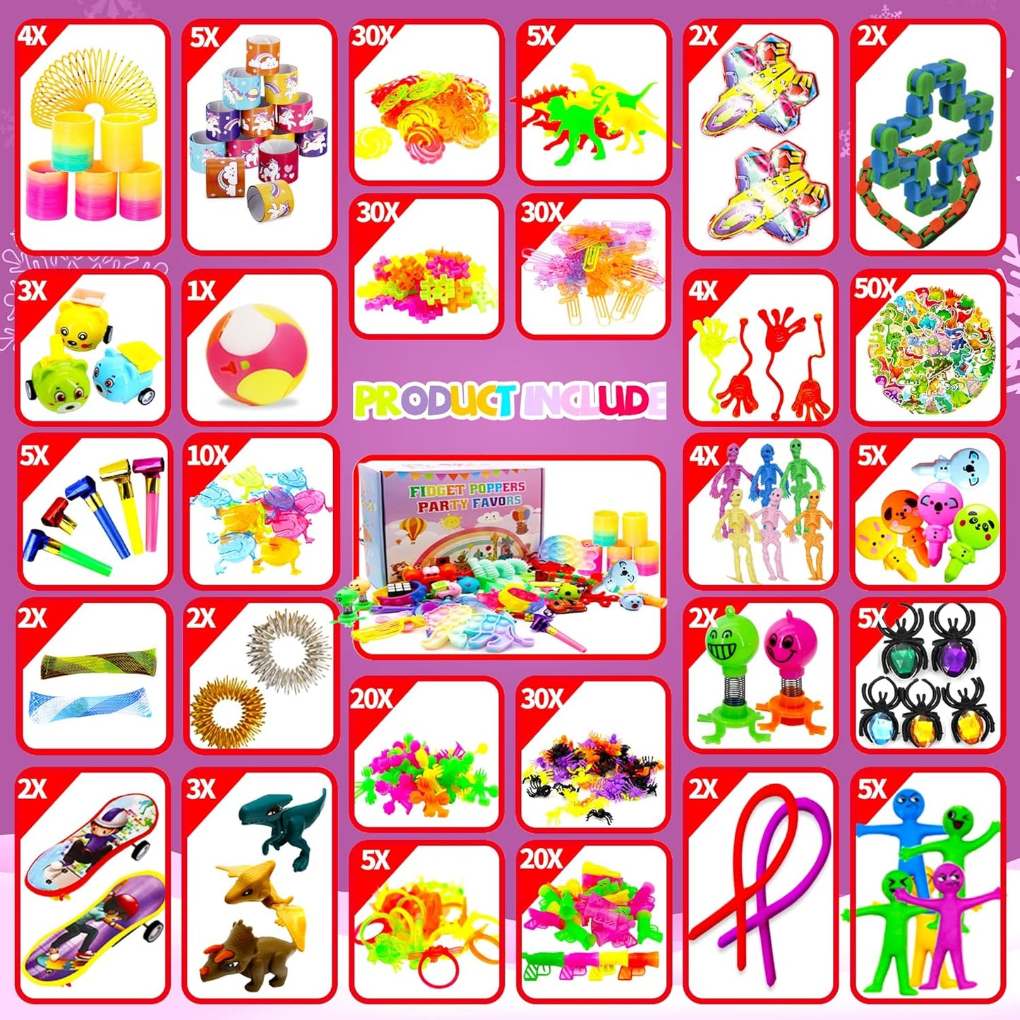 Más de 1000 piezas de recuerdos de fiesta para niños, paquete de ju...