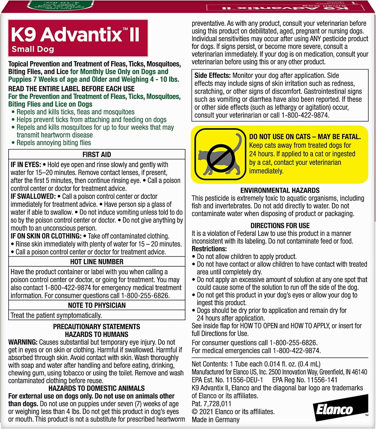 K9 Advantix II Tratamiento y prevención de pulgas, garrapatas y mos...