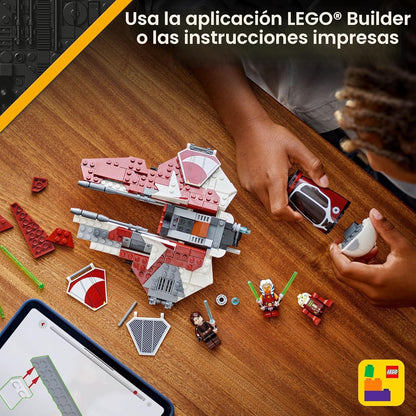 LEGO Star Wars: The Clone Wars Ahsoka's Jedi Interceptor Juguete de construcción de nave espacial – Juguete de Star Wars para niños y niñas, a partir de 8 años – Idea de regalo para cumpleaños – 75401