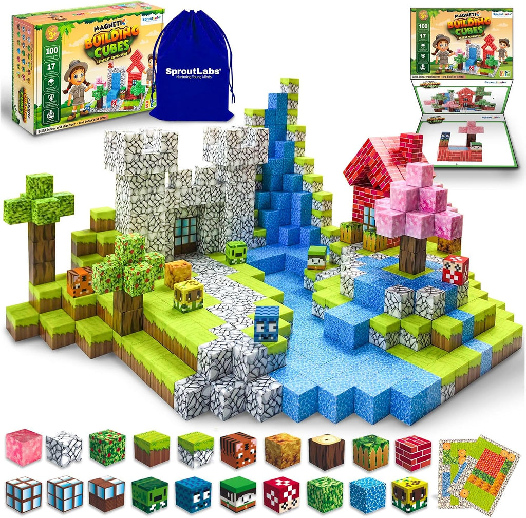 Bloques magnéticos, bloques de construcción magnéticos para niños,...