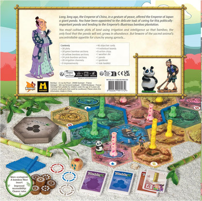 Juego de mesa Takenoko - Juego de estrategia del jardín de bambú con miniaturas de pandas, juego familiar divertido para niños y adultos, a partir de 8 años, 2-4 jugadores, tiempo de juego de 45