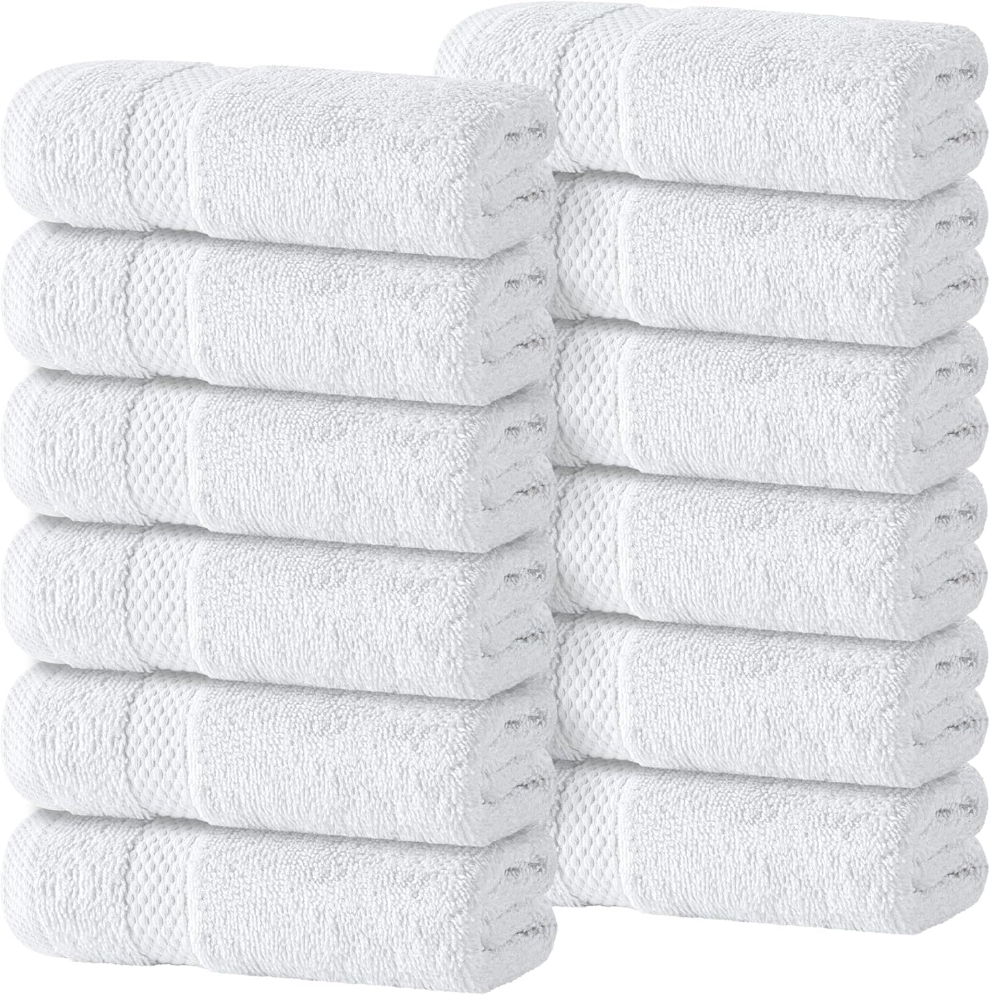 White Classic - Juego de lujo de toallas de baño para baños, hotele...