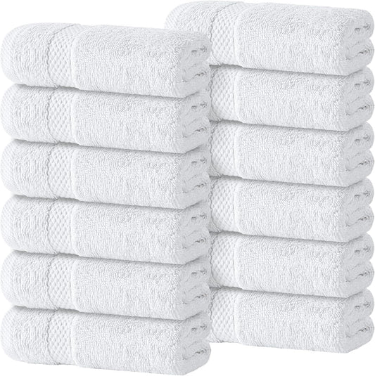 White Classic - Juego de lujo de toallas de baño para baños, hotele...