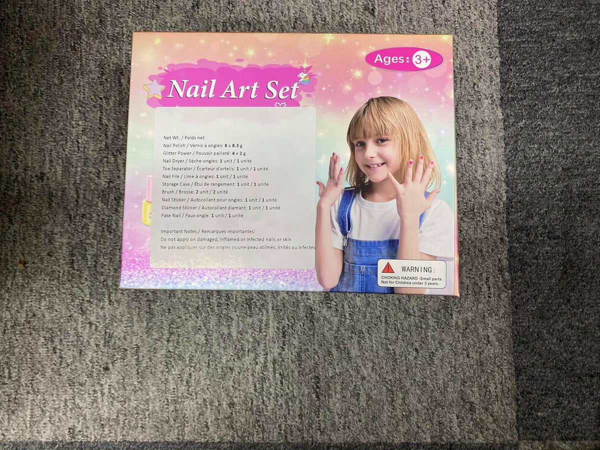 Set de Esmalte de Uñas para Niñas, Kit Todo en Uno de Arte de Uñas...