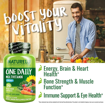 NATURELO Multivitamínicos para hombres - Un multivitamínico diario...