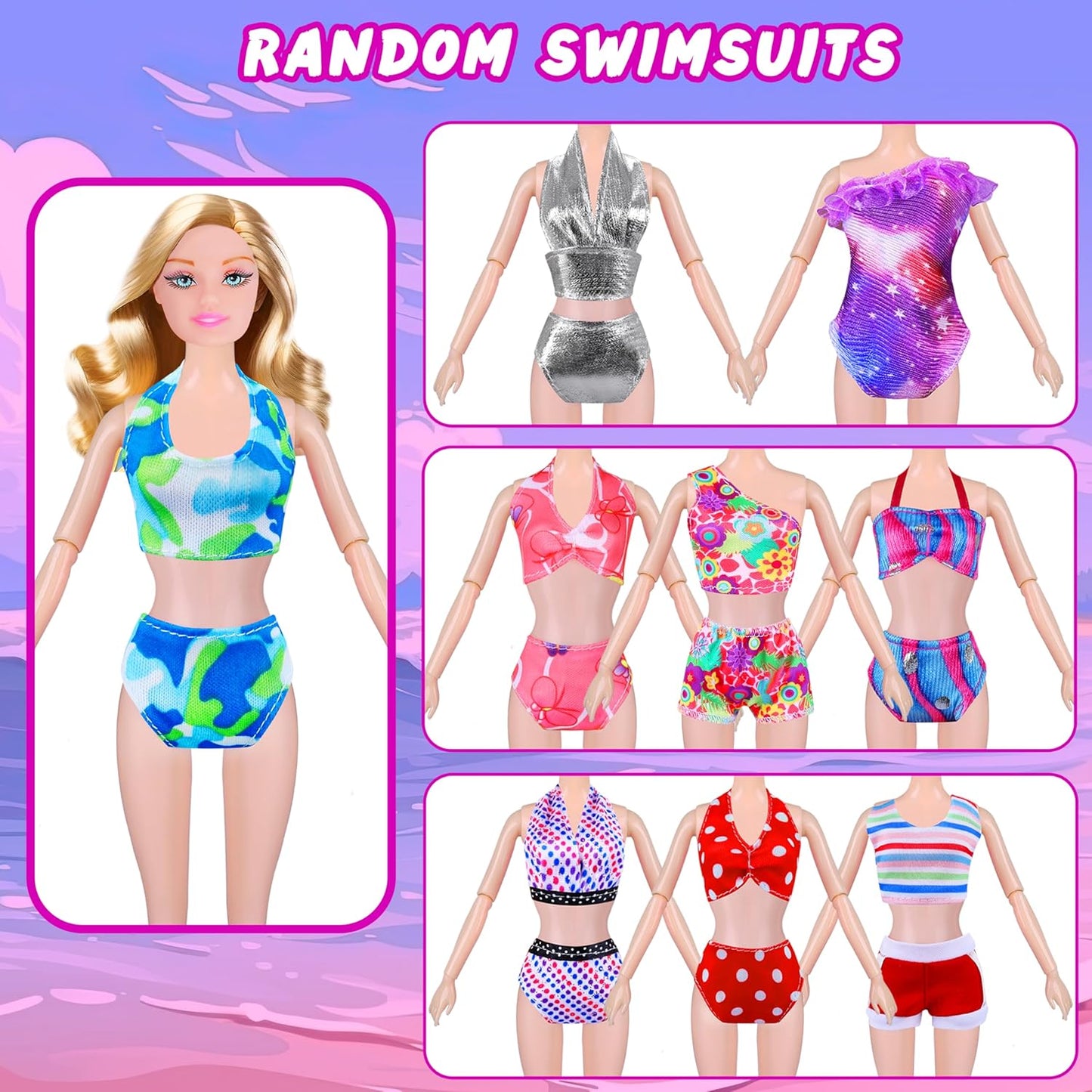 342 piezas de ropa y accesorios para muñecas con muñeca, vestidos d...