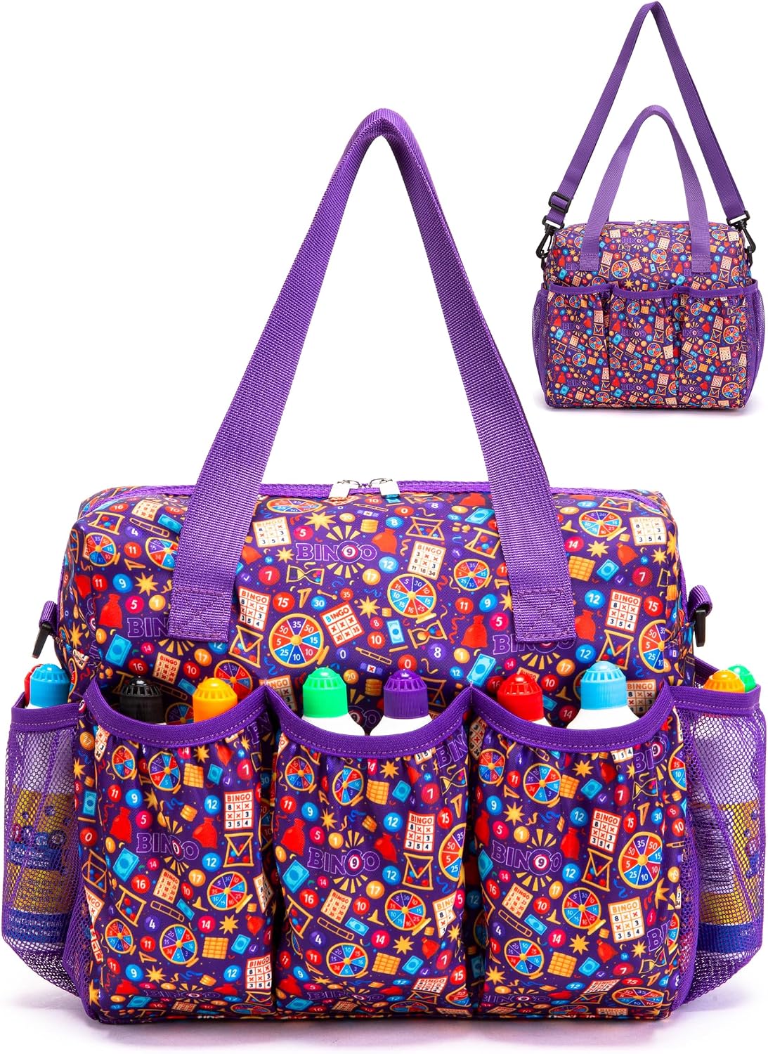 Bolsa de bingo con bolsillos para Daubers Dabbers Azul Marino Bolsa...