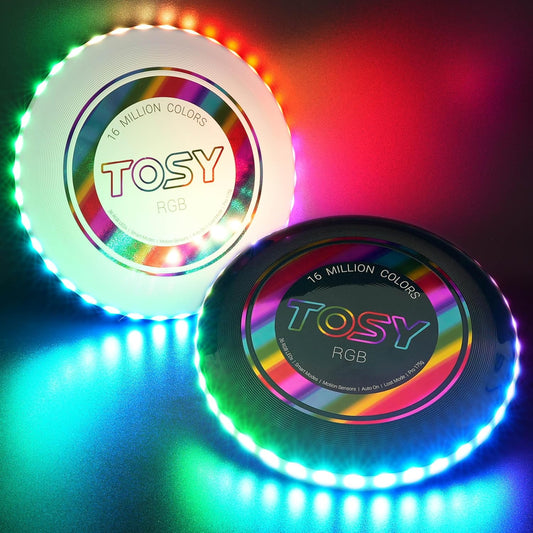 TOSY Flying Disc - 108 RGB Multicolor or 36 Monocolor LEDs, Super B...