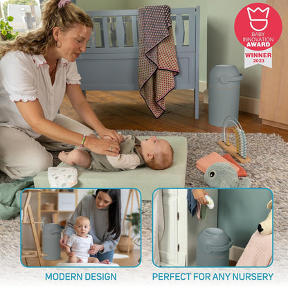 L.A. BABY Magic - Cubo para pañales \u2013 Sistema patentado 100% l...