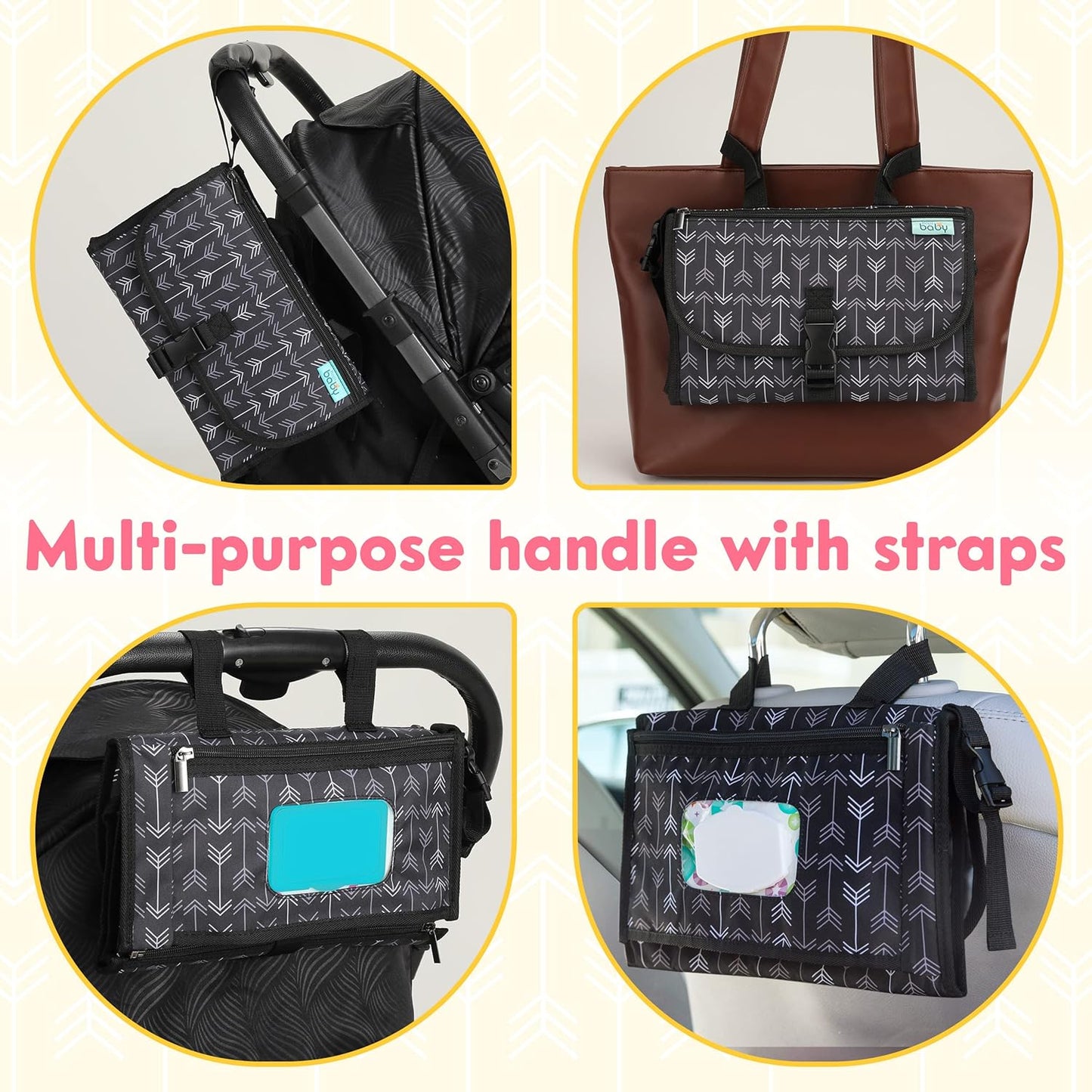 Kopi Baby Cambiador de pañales portátil, bolsa de viaje para cambia...