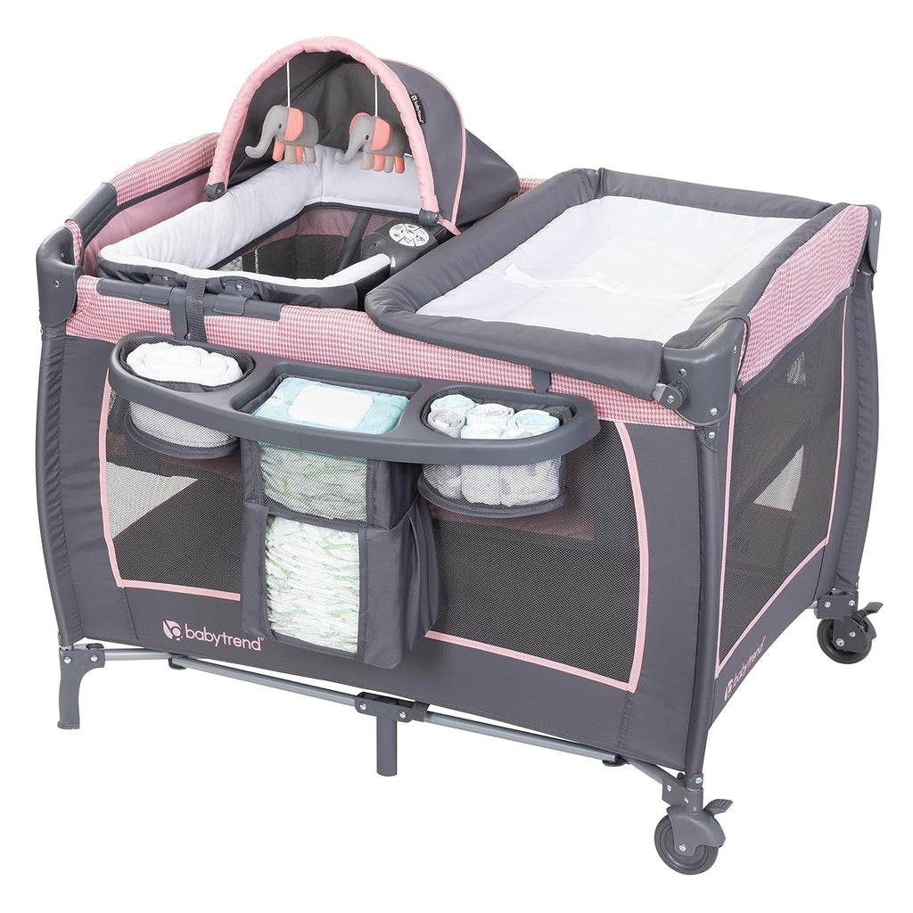 Baby Trend - Cuna Lil Snooze Deluxe III, color rosa